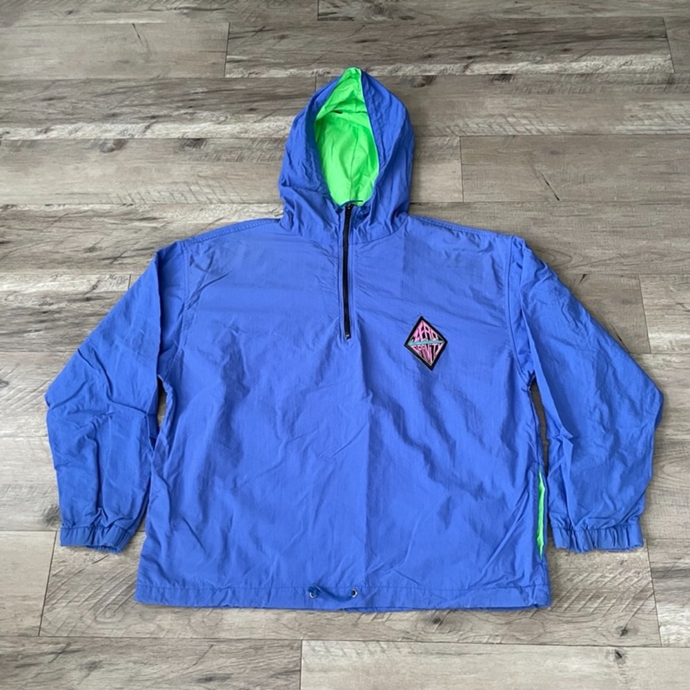 Vintage 90s Zero Gravity Hooded Windbreaker Jacket Size Large
